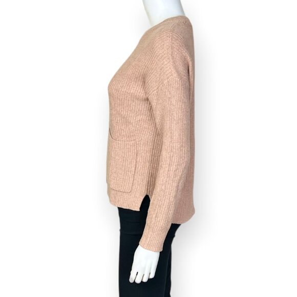 Madewell Patch Pocket Pullover Sweater in Heather Rosewater - sz XX-Small - Picture 5 of 9
